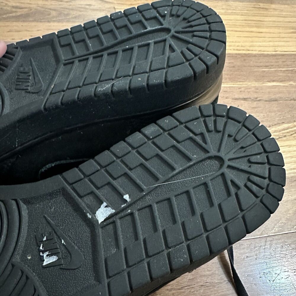 RARE Nike‎ Dunk LUXE SP Sherpa Fleece Black Leather Sneakers, Size 12 - Picture 15 of 16